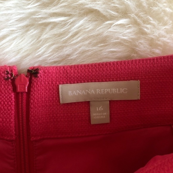 Banana Republic Pink Woven Textured Pencil Skirt - Picture 3 of 6